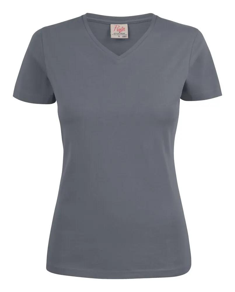 Heavy V-neck T-Shirt Women Printer