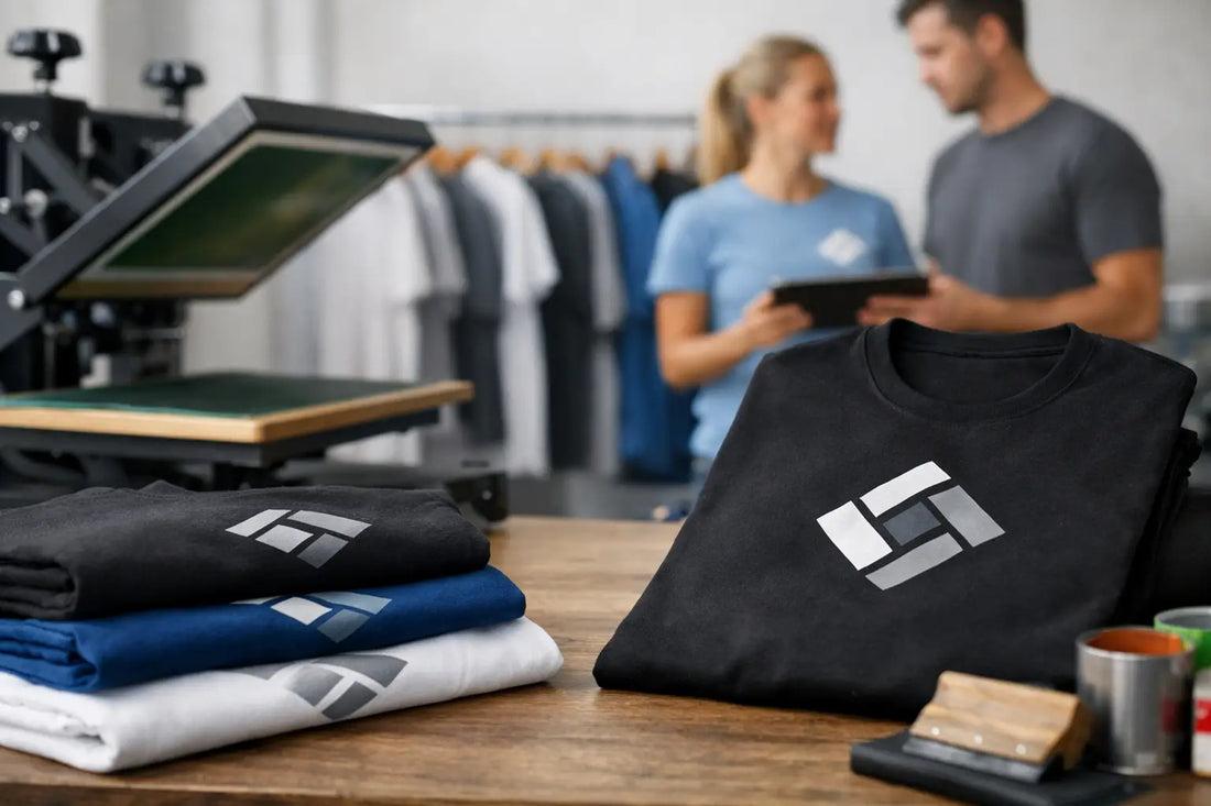 T-shirts med tryck till företag som fungerar