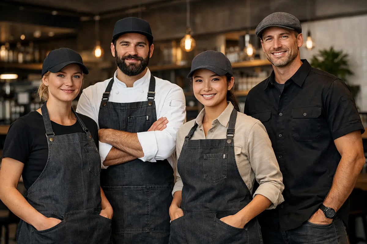 Exempel på klädprofil för restaurangteam