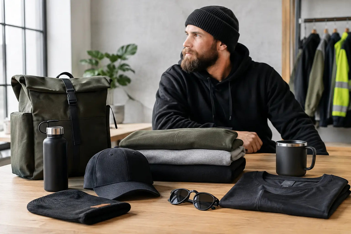 10 idéer för företagsmerch som används