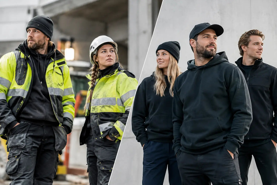 Arbetskläder vs profilkläder - skillnaden