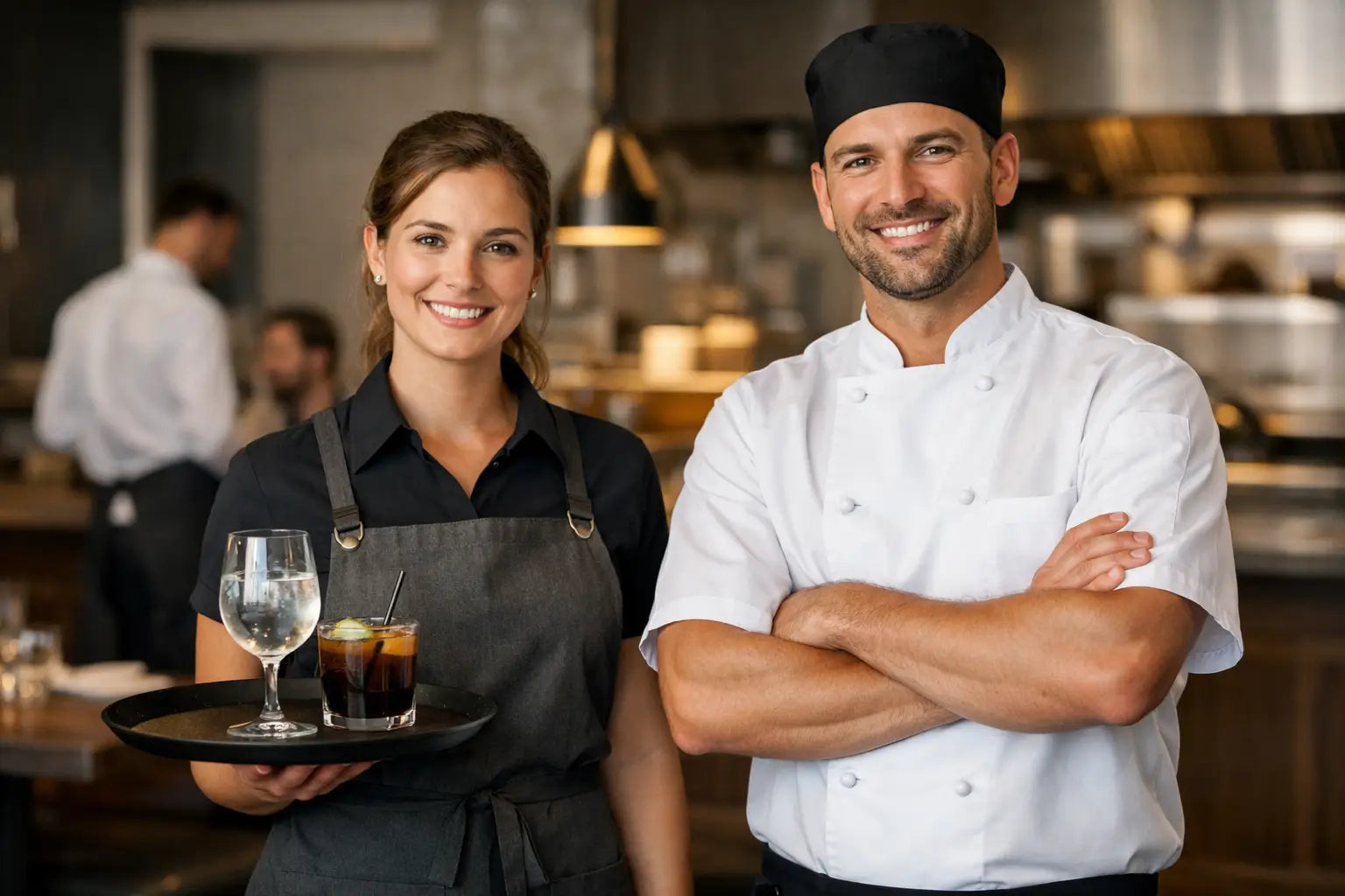 Personalkläder restaurang som håller för skiftet