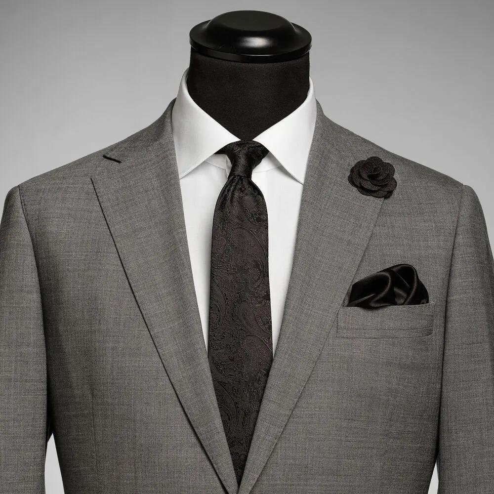 Solid Paisley Tie With Giftbox J.Harvest & Frost