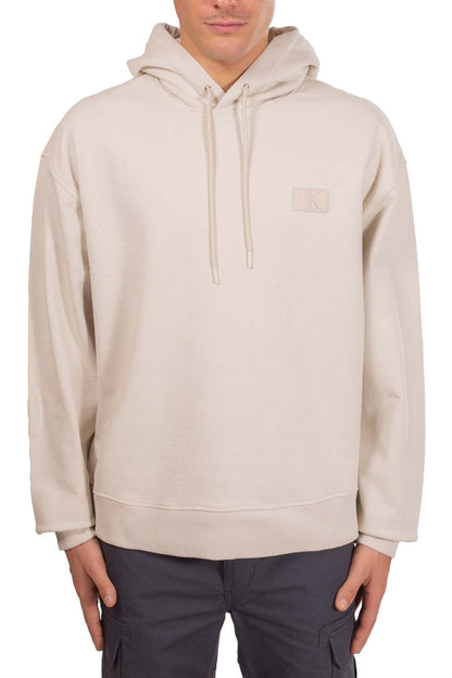 CALVIN KLEIN JEANS - Men's relaxed hoodie with logo patch  - Size-13