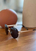 Titanium Round Sunglasses - V2 - 24K GOLD Plated