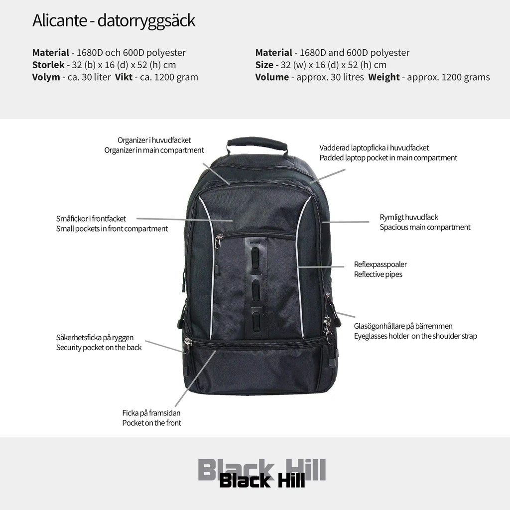 Blackhill Alicante - datorryggsäck