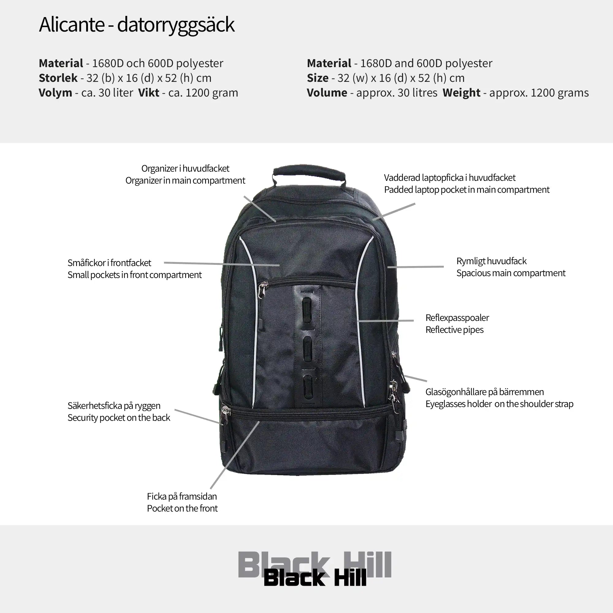 Blackhill Alicante - datorryggsäck