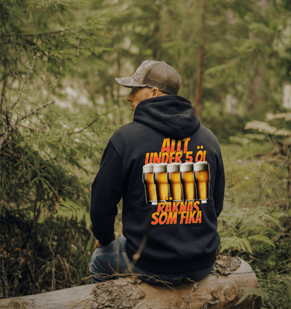 ALLT UNDER 5 ÖL RÄKNAS SOM FIKA - 500GSM HOODIE – profilkläder och arbetskläder med tryck | ArtbyBearded