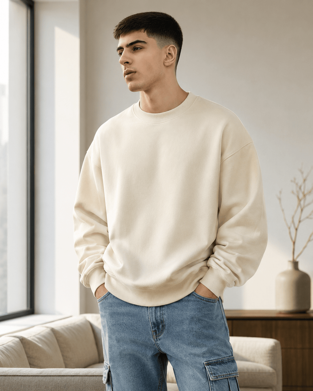 ArtbyBearded Essential Crewneck – profilkläder och arbetskläder med tryck | ArtbyBearded