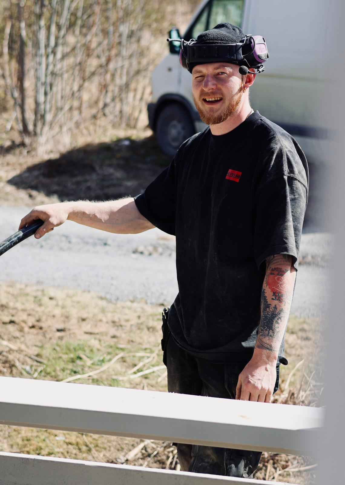 Oversized T-shirt i 310gsm bomull med tryck