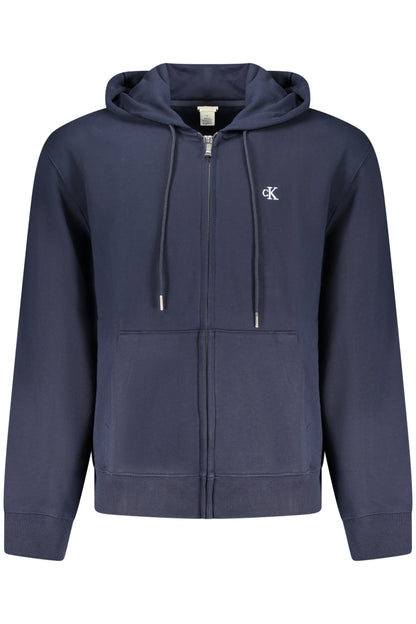 CALVIN KLEIN MEN'S BLUE ZIP-UP SWEATSHIRT-0