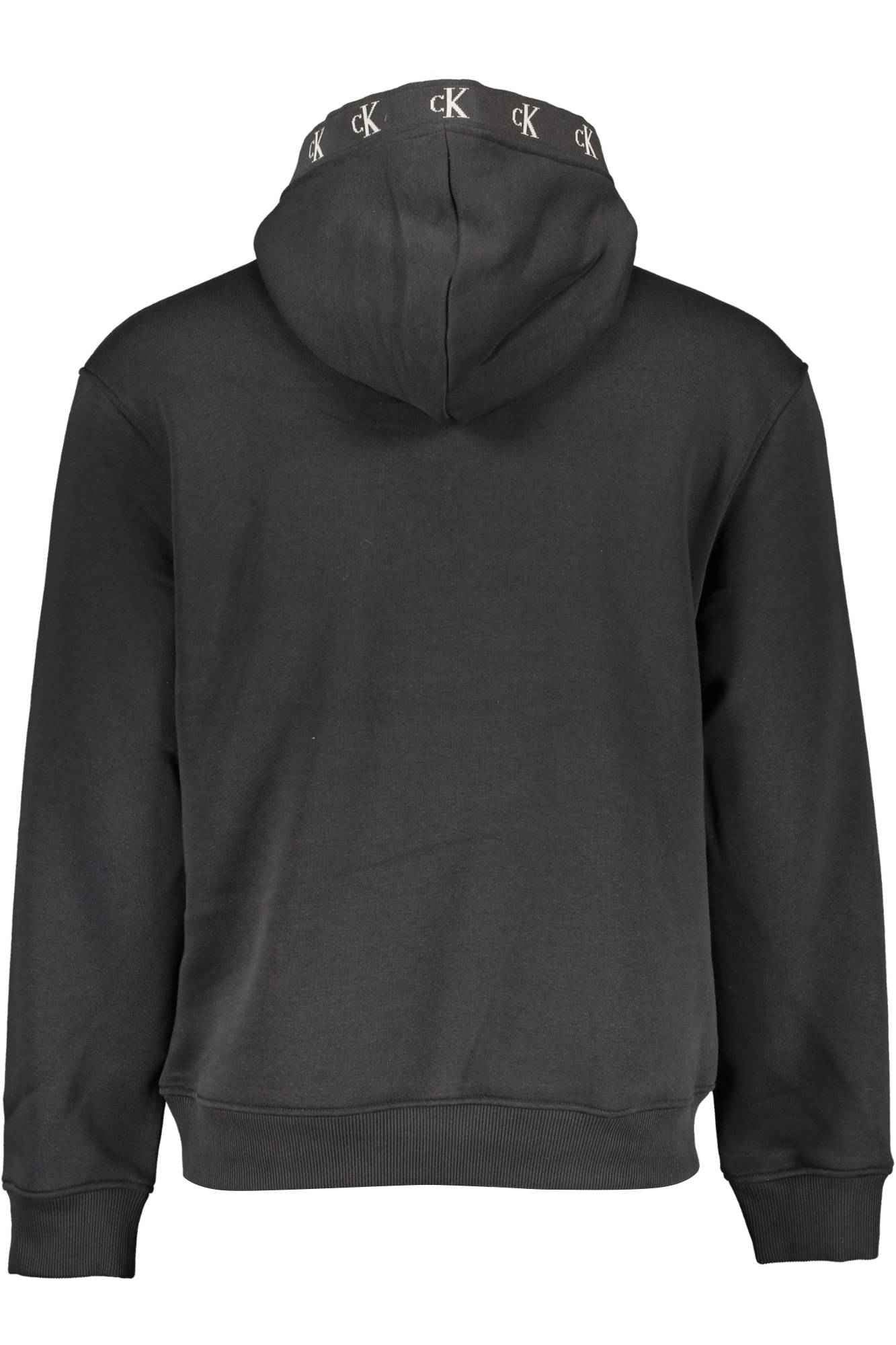 CALVIN KLEIN MEN'S BLACK ZIP-UP SWEATSHIRT
