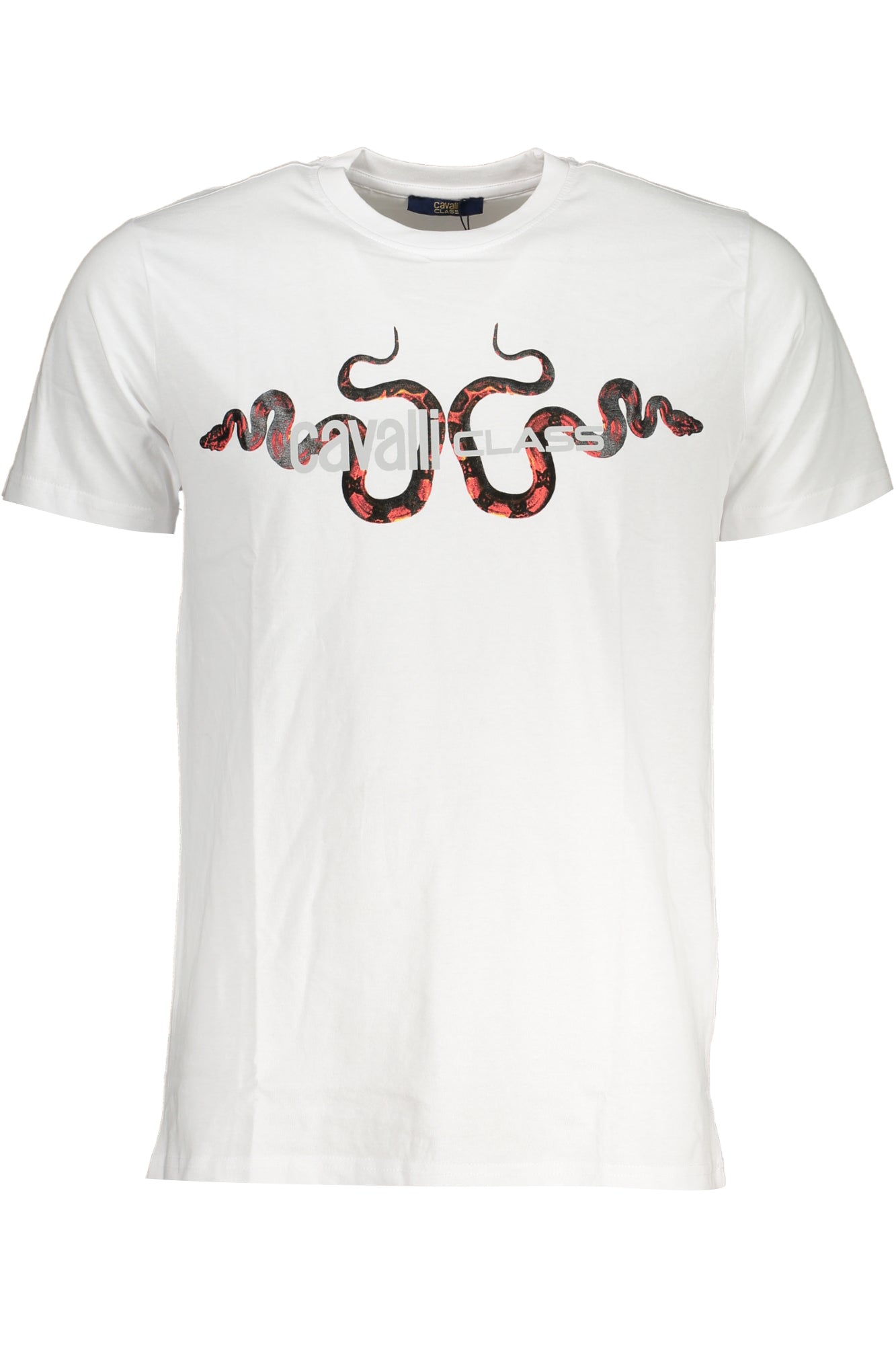 CAVALLI CLASS MEN'S SHORT SLEEVED T-SHIRT WHITE-0