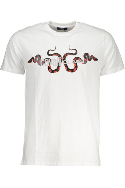 CAVALLI CLASS MEN'S SHORT SLEEVED T-SHIRT WHITE-0