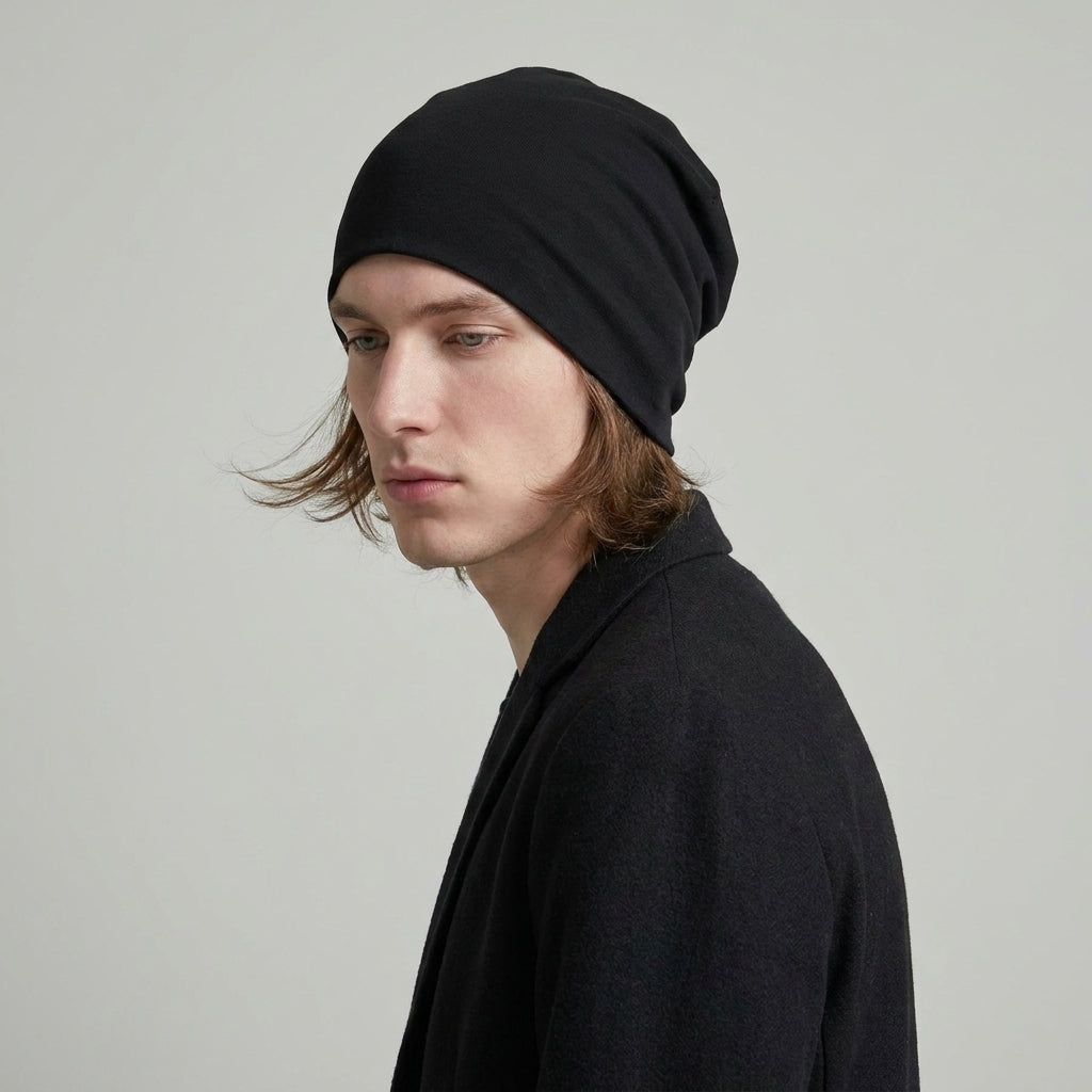 Slouchy Skull Beanie – Mjuk Bomullsmössa med Stretchig Passform ArtbyBearded