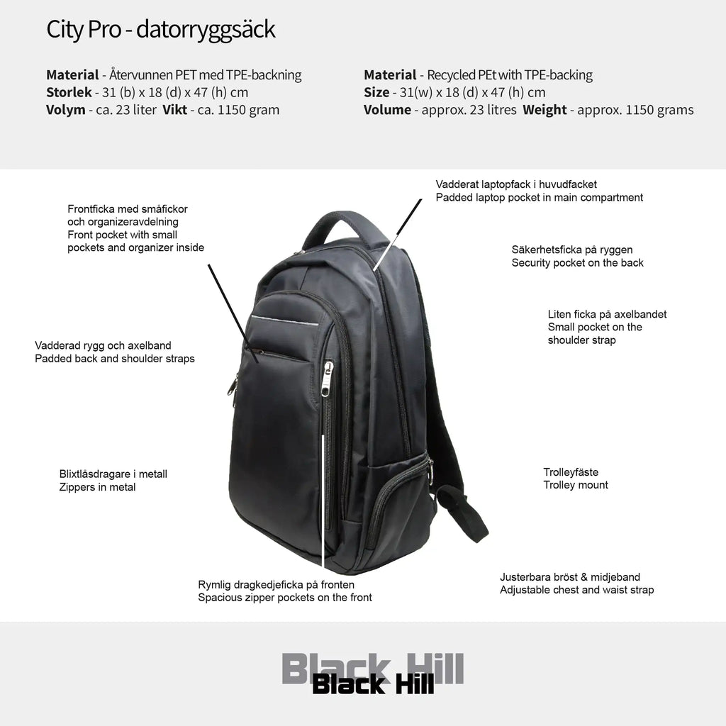 Blackhill City Pro - datorryggsäck