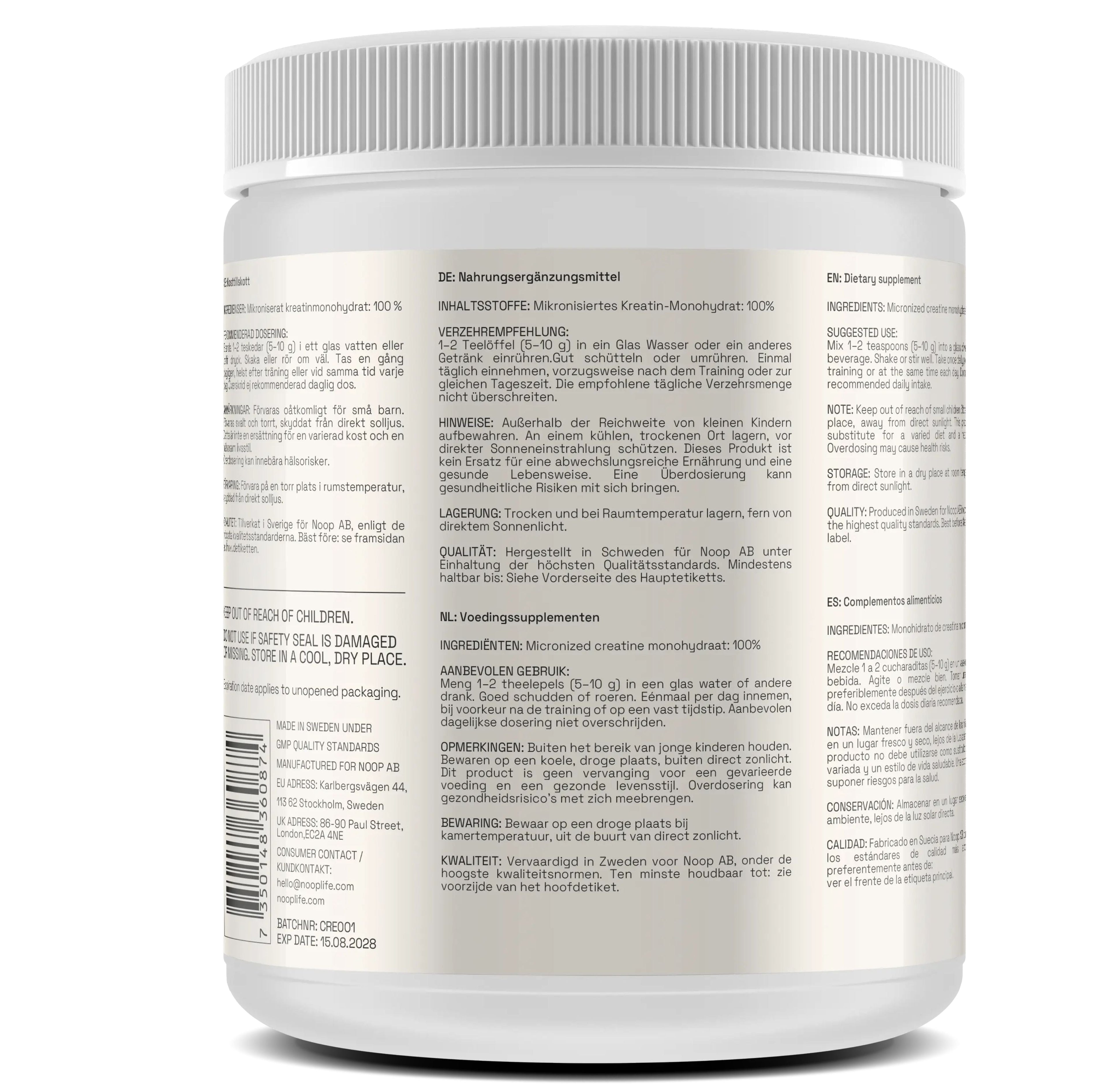 Kreatin Monohydrat 300g Noop