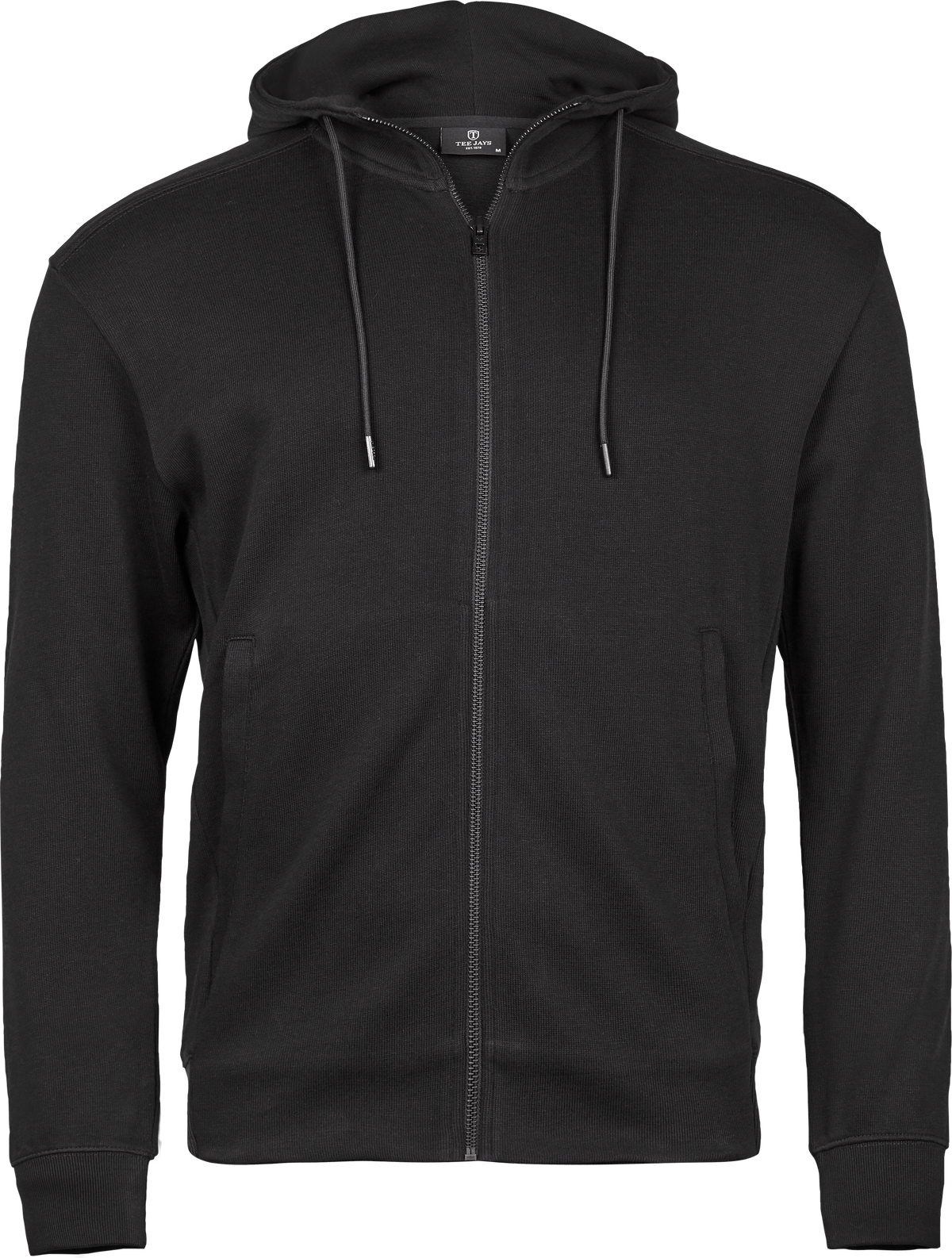 TeeJays Ribbed Interlock Hooded Full Zip