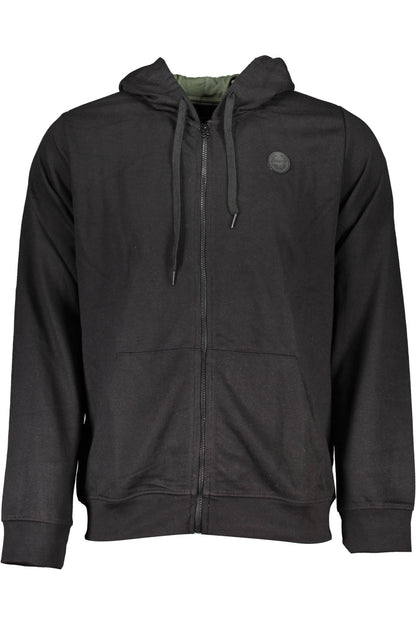 GIAN MARCO VENTURI MEN'S BLACK ZIP-UP SWEATSHIRT-0
