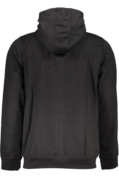 GIAN MARCO VENTURI MEN'S BLACK ZIP-UP SWEATSHIRT-1