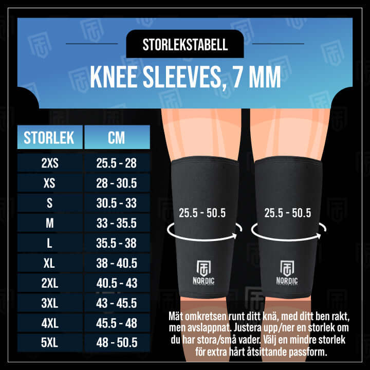 Knee Sleeves, 7 mm (Knäskydd) – profilkläder och arbetskläder med tryck | ArtbyBearded