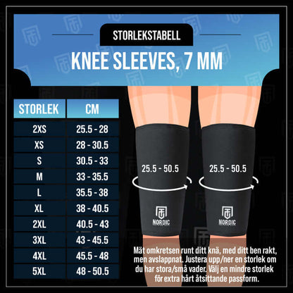 Knee Sleeves, 7 mm (Knäskydd) – profilkläder och arbetskläder med tryck | ArtbyBearded