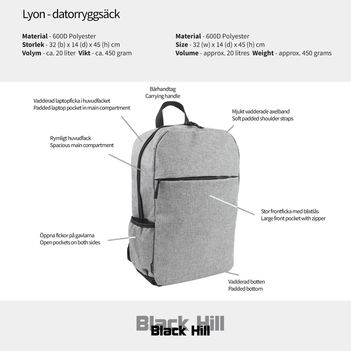 Blackhill Lyon - datorryggsäck