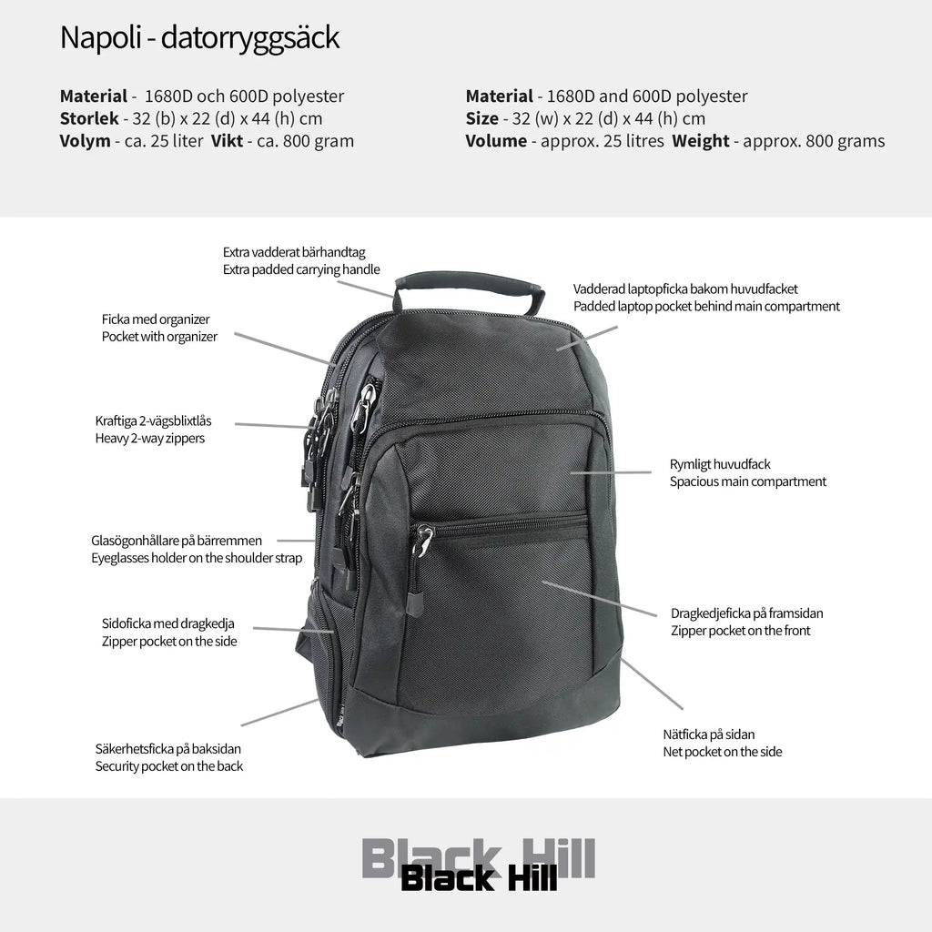 Blackhill Napoli - datorryggsäck
