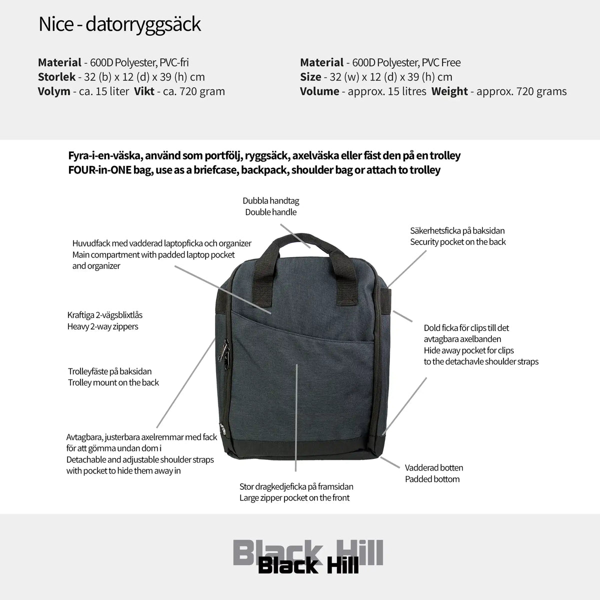 Blackhill Nice - datorryggsäck