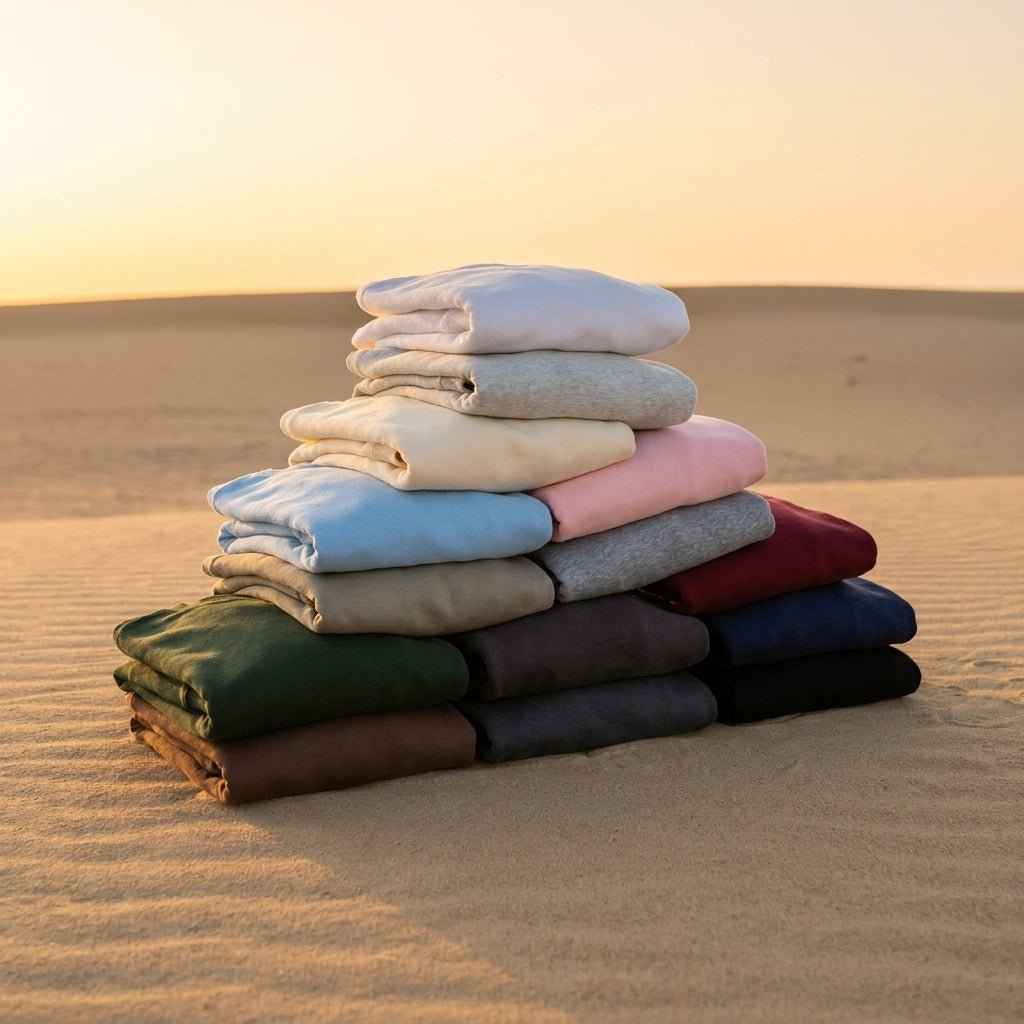 Premium 380G Unisex Sweatshirt i Bomull Terry
