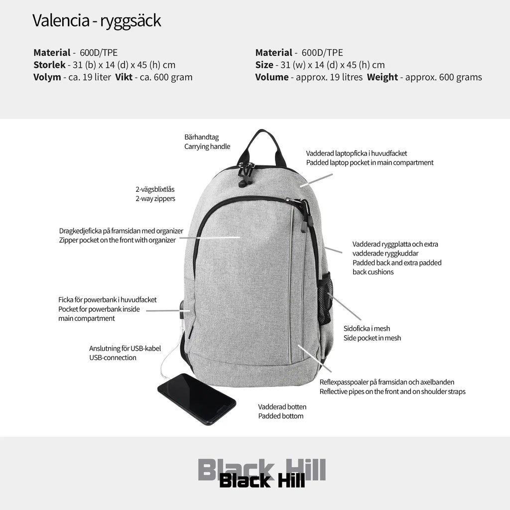 Blackhill Valencia - datorryggsäck
